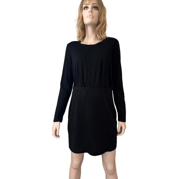 Nordstrom Socialite Dress Cut-Out midriff front Long Sleeve Mini Made in USA - Picture 4 of 13